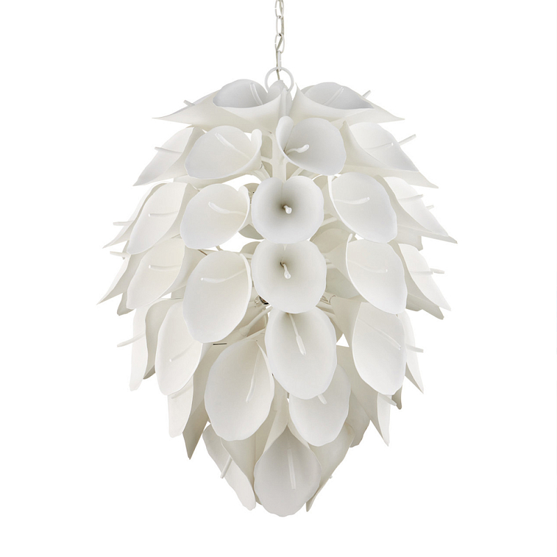 Свет для уюта и гармонии в спальне подарит белая люстра